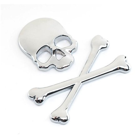 3D Metal Skull Skelet Død Bil Motorcykel Emblem Badge Mærkat Bil Styling Dekaler Tilbehør