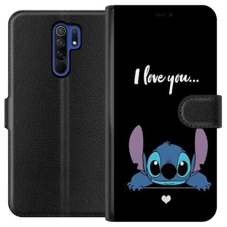 Xiaomi Redmi 9 Lompakkokotelo Stitch Min Rakastan Sinua