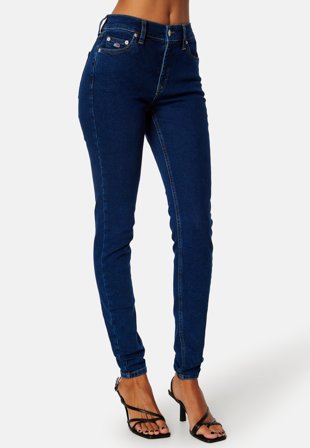 TOMMY JEANS Nora MR Skinny Jeans 1BK Dark Denim Klær