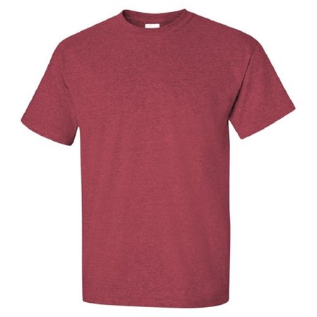 Gildan Mens Ultra Cotton Kortärmad T-shirt L Heather Cardina