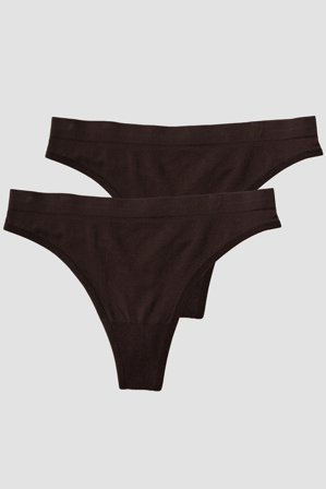 ICANIWILL - Everyday Seamless Thong 2-pack Moccha - Damen - ICIW