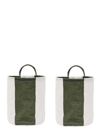 OYOY Living Design Kara Storage Basket Small - Set Of 2 - Green - ONE SIZE