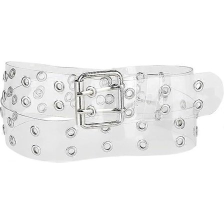 Klare midjebelte for damer til shorts, transparente belter med spenne