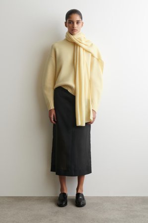 COS Women's Maglione Girocollo Chunky In Cashmere in Giallo