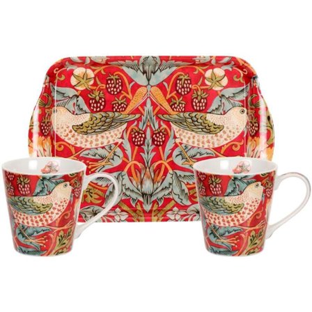 Spode Strawberry Thief Röd Mugg & Brickset | Dukning & Servering > Muggar & Koppar > Kopp | Bagaren och Kocken