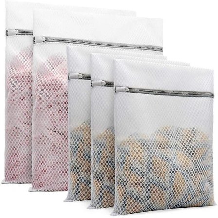 3 stk. Holdbare vaskeposer med honeycomb-net til sarte tekstiler