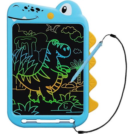 LCD skrivplatta för barn, 10 tums färgglad ritplatta, dinosaurieleksak ritplatta present, lämplig för 3-åriga pojkar och flickor