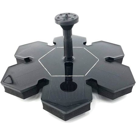 Solcelledrevet springvandspumpe med 4 dyser - Fuglebad Fuglebad Springvand Fritstående Flydende Solcelledrevet Vandpumpe, til have/dam/pool/udendørs