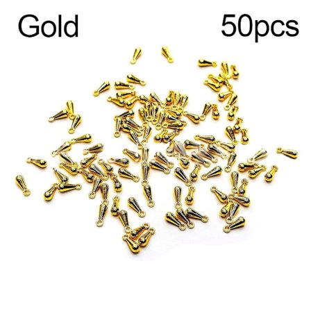 50st Mini Hänge Spänne Vattendroppe Hänge GULD GULD