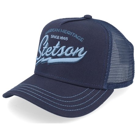 Kinder Stetson - Blau trucker Cap - Kinder American Heritage Classic Navy Trucker @ Hatstore