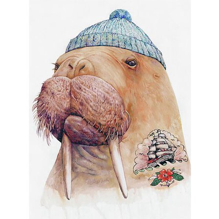 30x40CM Käsintehty 5D Art Diamond Painting - Mursu, sopii aikuisille ja lapsille, täydellinen timanttikirjonta käsityöt