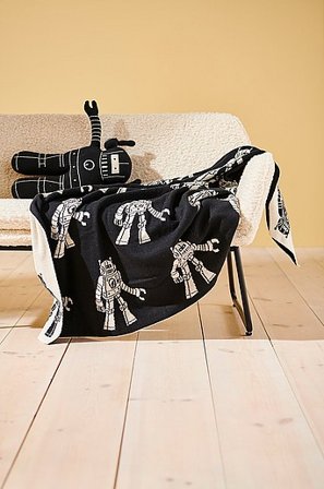 Jotex - Knuffeldier & Babyplaid - Biologisch Zwart Zwart - ROBBIE - Koop Babydekens bij Jotex