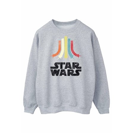 Star Wars Herr Regnbåge Sweatshirt XXL Sports Grey