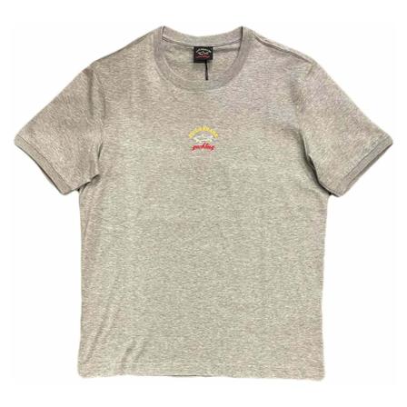 Paul & Shark, Logo Heather T-Shirt Grijs, Heren, Maat:L