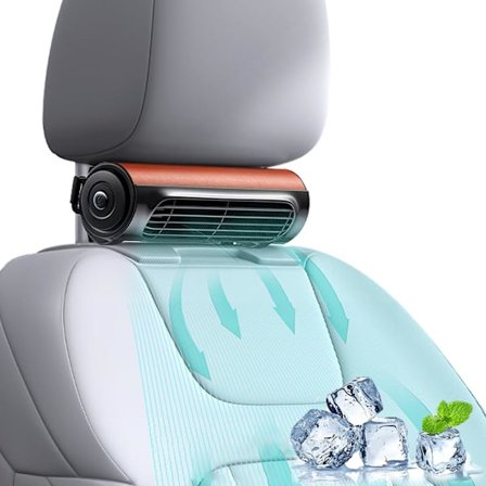 Ny 12V Bilvifte Bærbar Bilsetevifte USB Kjølevifte 3 Hastigheter Justerbar Kraftig Stille Kjøler Hodestøtte Luftkjøler for Lastebil Campingvogn Båt