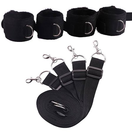 Senge Jam Sex Restraint Kit Justerbar Stropp Nylon Håndjern Ankelmansjetter Under Sengen BDSM Bondage Sex Leker Fiksering Voksen Spill