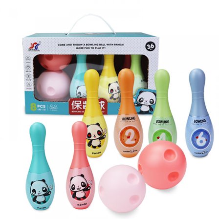 Bowlingset för småbarn - Sportspel Aktivt spel för födelsedagsfest - Roliga pedagogiska spel, utomhusspel eller inomhusleksak