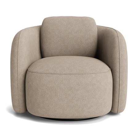 Lana lænestol, drejefunktion - Aragon Grå/Beige - 102x95x81 - Lænestol