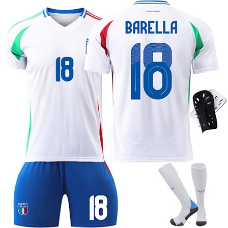 2425 Italia bortefotballtrøye Barella drakt B