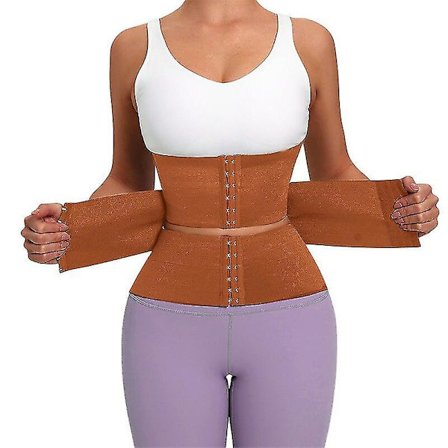 Midjestöd Bälte Waist Trainer Shapewear Bälte Bodyshaper Korsett Cinchers Gym Midjeskydd Tyngdlyftning Sport Body,kaffe