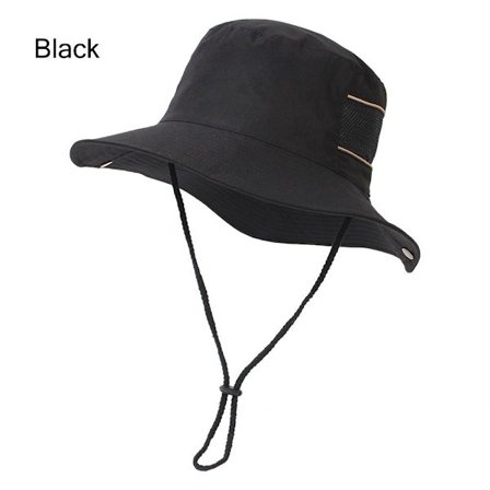 Solhat til mænd/kvinder Bøttehat SORT