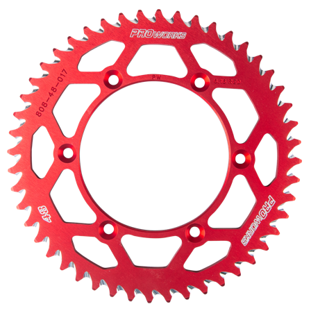 Kettenrad Hinten Proworks Aluminum Rot - Suzuki RMX 250 1989-2000