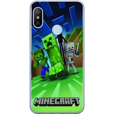 Yhteensopiva Puhelinkuori Xiaomi Xiaomi Mi A2 Lite Minecraft Creeper mobilskal i klassisk grön pixelstil