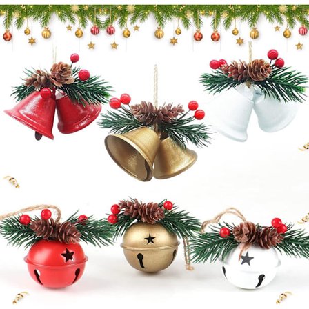 6 kpl joulukuusen kellokoristetta joulukellot suuret käsityöt