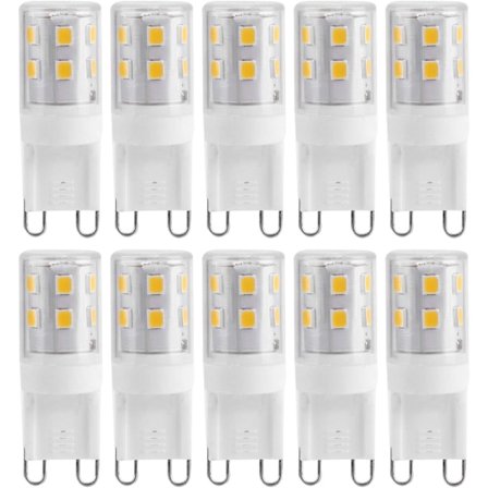 10 st G9 2W 16LED Mini LED-lampor, keramisk bas, ögonskydd, dimbar design, energibesparande motsvarighet till 30 Watt halogen