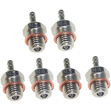3X N4 Glødeplugg for 70117 1/10 1/8 RC Truck Nitro Motordeler