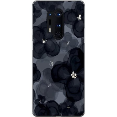 Yhteensopiva Puhelinkuori OnePlus OnePlus 8 Pro Abstrakti tummanvärisellä kukkakuviolla, jossa on elegantti ja dramaattinen tunnelma
