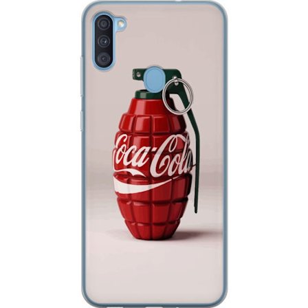 Kompatibelt Mobildeksel til Samsung Samsung Galaxy A11 Kunstnerisk illustrasjon av Coca Cola granateple i rødt og grønt, pop art inspirert motiv med