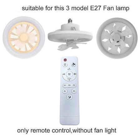 E27 Takfläkt Lampa Fjärrkontroll med Dimning & Färgbyte - IR-kontroll
