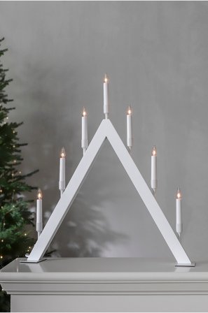 Jotex - Lysestake Vind høyde 63 cm White - Kjøp Adventsstaker hos Jotex