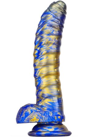Kjøp Metallic Fantasy Dildo Gasix Blue/Gold 20,5 cm - Dragon dildo | God pris