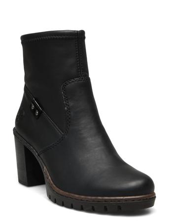 Y2558-00 Shoes Boots Ankle Boots Ankle Boot - Heel Svart Rieker*Betinget Tilbud