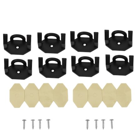 8 stk. selvklæbende krog til kasketter, kasket holdere til væg, dør, skab, kontor, soveværelse, sort