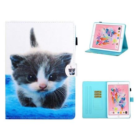 iPad 10.2 (2019) snyggt mönstrat flipfodral i läder - Katt multifärg
