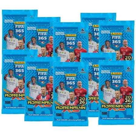 Fotbollskort - 10-pack 365 Nordisk utgåva 2026