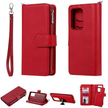 Samsung S20 Ultra - 2in1 Magnet Skal / Plånboksfodral - Röd Red Röd