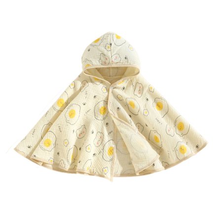 Baby Kappe Tynd Solbeskyttelse Åndbar Hudvenlig Komfortabel Børnekappe til Sommer Æggeblomme