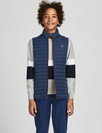Jack & Jones Jjemulti Bodywarmer Collar Jnr - Blue - 164