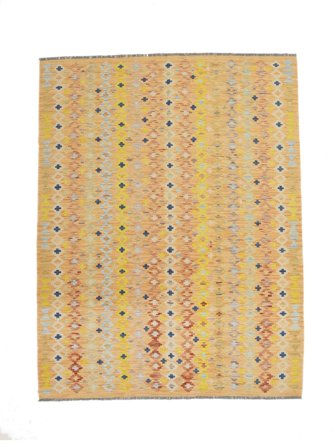Oriental Kilim Afghan Old Style Rug 179X226 Orange/Brown Wool, Afghanistan