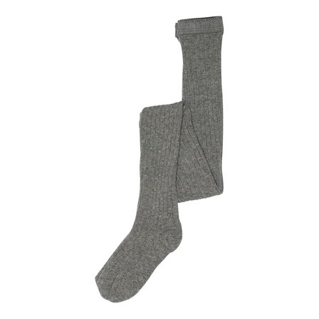 MPkids Bomulds Rib Strømpebuks Grey Melange (491) 60, Tøj & Bolig, Børnetøj, Børnestrømpebukser