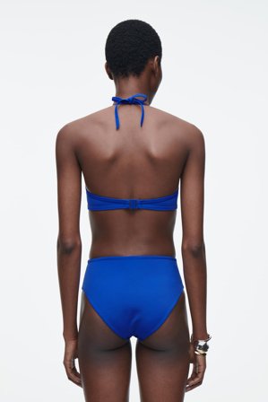 COS Femme Haut De Bikini Ajouré Et Froncé in Bleu