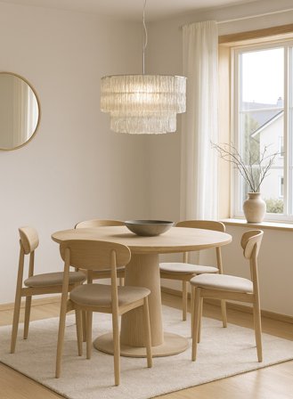 Abelone taklampe Ø47 - klar/sølv