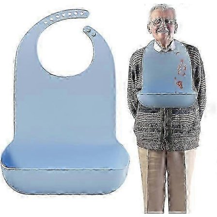 Vaskbare silikone hagesmække til voksne med krummefanger til ældre og handicappede i Storbritannien