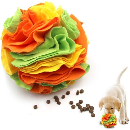 Snuffle-bold til hunde, kæledyr snuffle-bold, træning af naturlige fourageringsfærdigheder, berigelsespuslespil legetøjsbold til hund, puslespilbold 