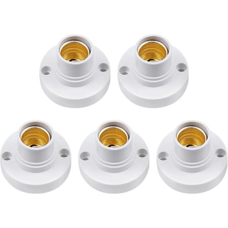 5-pack E14 Lamphållare, e14 Edison Skruvlampahållare, Plast Taklampauttag Crday Present {Db}