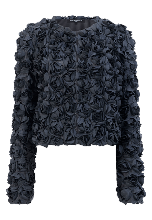 French Connection Verity Textured Short Jacket Jackor Dam Svart M